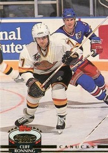 #373 Cliff Ronning - Vancouver Canucks - 1992-93 Stadium Club Hockey