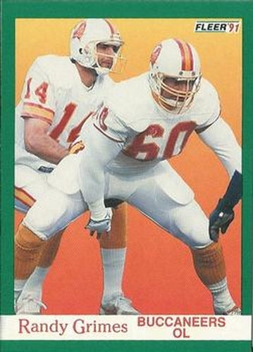 #373 Randy Grimes - Tampa Bay Buccaneers - 1991 Fleer Football