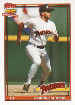 #373 Darrin Jackson - San Diego Padres - 1991 Topps Baseball