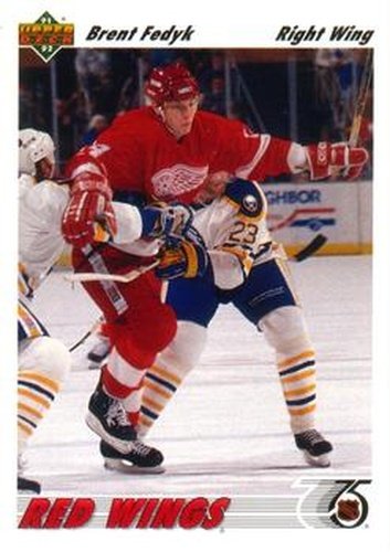#373 Brent Fedyk - Detroit Red Wings - 1991-92 Upper Deck Hockey