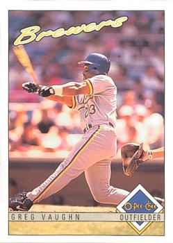 #373 Greg Vaughn - Milwaukee Brewers - 1993 O-Pee-Chee Baseball