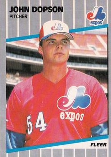 #373 John Dopson - Montreal Expos - 1989 Fleer Baseball
