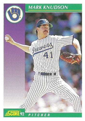 #373 Mark Knudson - Milwaukee Brewers - 1992 Score Baseball