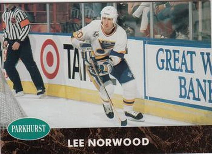 #373 Lee Norwood - St. Louis Blues - 1991-92 Parkhurst Hockey