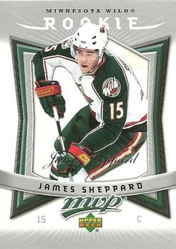 #374 James Sheppard - Minnesota Wild - 2007-08 Upper Deck MVP Hockey