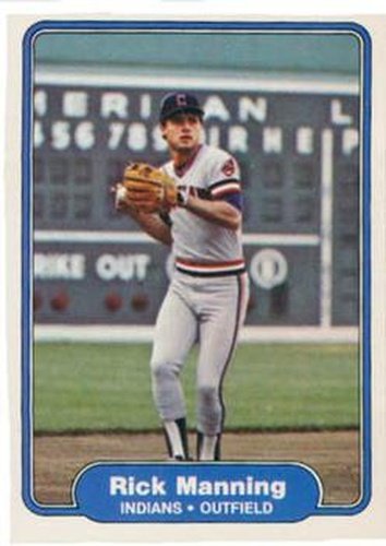 #374 Rick Manning - Cleveland Indians - 1982 Fleer Baseball