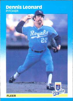 #374 Dennis Leonard - Kansas City Royals - 1987 Fleer Baseball