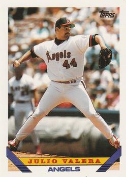 #374 Julio Valera - California Angels - 1993 Topps Baseball