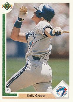 #374 Kelly Gruber - Toronto Blue Jays - 1991 Upper Deck Baseball