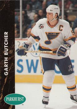 #374 Garth Butcher - St. Louis Blues - 1991-92 Parkhurst Hockey