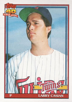#374 Larry Casian - Minnesota Twins - 1991 Topps Baseball