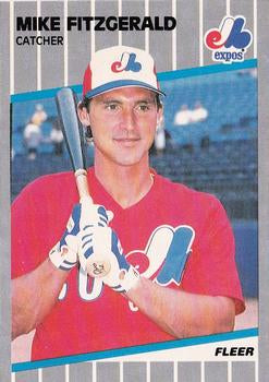 #374 Mike Fitzgerald - Montreal Expos - 1989 Fleer Baseball