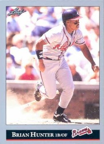 #374 Brian Hunter - Atlanta Braves - 1992 Leaf Baseball