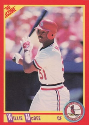 #374 Willie McGee - St. Louis Cardinals - 1990 Score Baseball