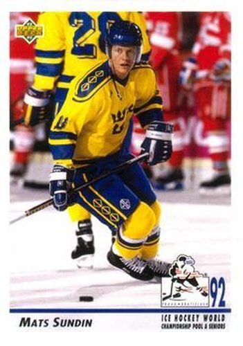 #374 Mats Sundin - Sweden - 1992-93 Upper Deck Hockey