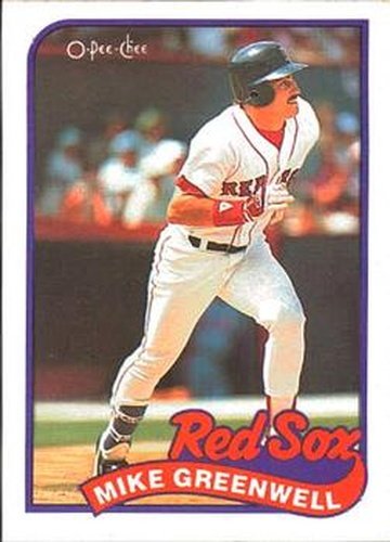 #374 Mike Greenwell - Boston Red Sox - 1989 O-Pee-Chee Baseball