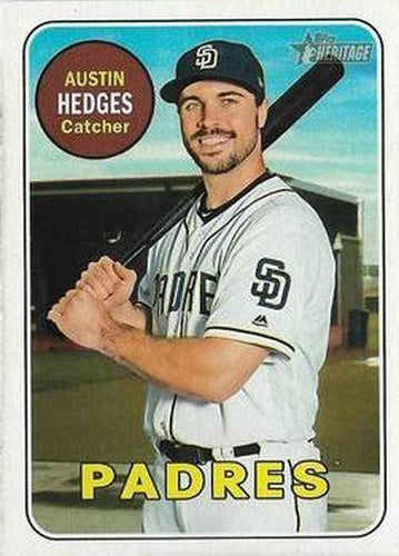 #374 Austin Hedges - San Diego Padres - 2018 Topps Heritage Baseball
