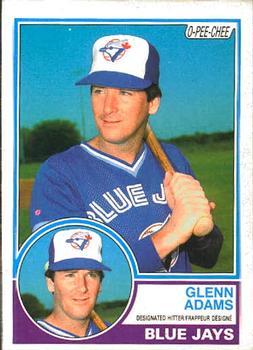 #374 Glenn Adams - Toronto Blue Jays - 1983 O-Pee-Chee Baseball