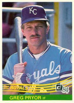 #374 Greg Pryor - Kansas City Royals - 1984 Donruss Baseball