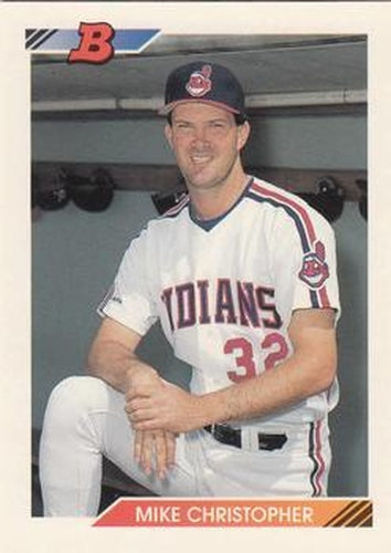 #374 Mike Christopher - Cleveland Indians - 1992 Bowman Baseball