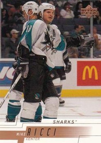 #374 Mike Ricci - San Jose Sharks - 2000-01 Upper Deck Hockey