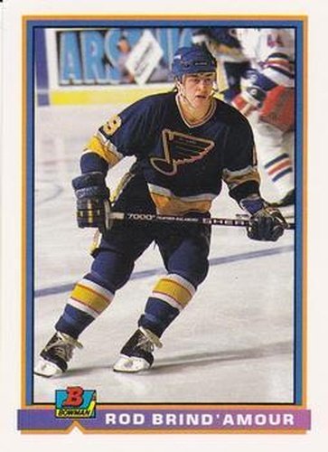 #374 Rod Brind'Amour - St. Louis Blues - 1991-92 Bowman Hockey