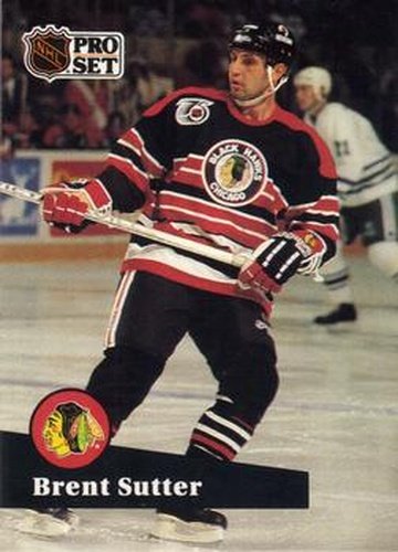 #374 Brent Sutter - 1991-92 Pro Set Hockey