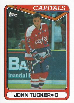 #374 John Tucker - Washington Capitals - 1990-91 Topps Hockey