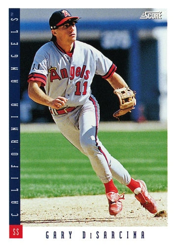#374 Gary DiSarcina - California Angels - 1993 Score Baseball