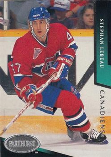 #374 Stephan Lebeau - Montreal Canadiens - 1993-94 Parkhurst Hockey