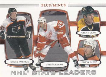 #374 Chris Chelios / Jeremy Roenick / Glen Murray / Simon Gagne - Detroit Red Wings / Philadelphia Flyers / Boston Bruins / Philadelphia Flyers - 2002-03 Be a Player First Edition Hockey