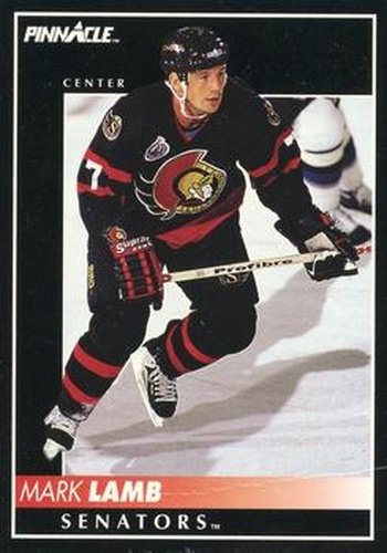 #374 Mark Lamb - Ottawa Senators - 1992-93 Pinnacle Canadian Hockey