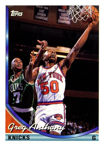 #375 Greg Anthony - New York Knicks - 1993-94 Topps Basketball