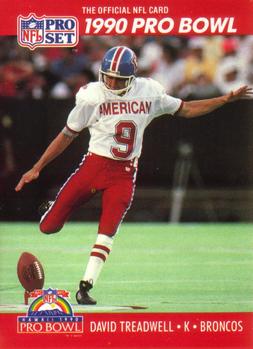 #375 David Treadwell - Denver Broncos - 1990 Pro Set Football