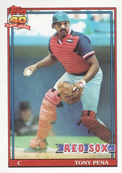 #375 Tony Pena - Boston Red Sox - 1991 Topps Baseball