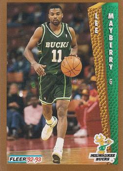#375 Lee Mayberry - Milwaukee Bucks - 1992-93 Fleer Basketball