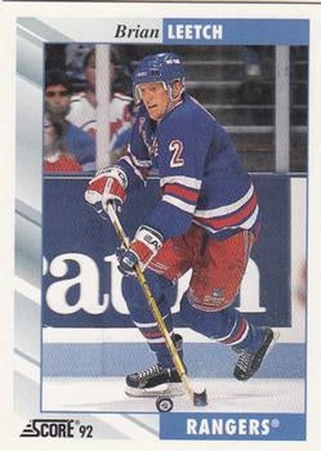 #375 Brian Leetch - New York Rangers - 1992-93 Score USA Hockey