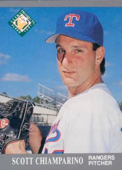 #375 Scott Chiamparino - Texas Rangers - 1991 Ultra Baseball