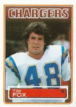 #375 Tim Fox - San Diego Chargers - 1983 Topps Football