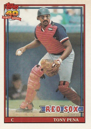 #375 Tony Pena - Boston Red Sox - 1991 O-Pee-Chee Baseball