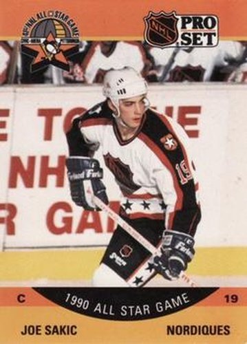 #375 Joe Sakic - Quebec Nordiques - 1990-91 Pro Set Hockey