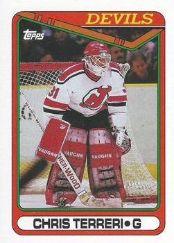 #375 Chris Terreri - New Jersey Devils - 1990-91 Topps Hockey
