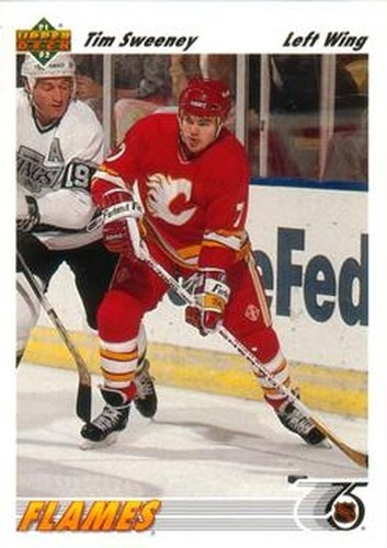 #375 Tim Sweeney - Calgary Flames - 1991-92 Upper Deck Hockey