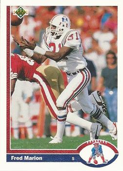 #375 Fred Marion - New England Patriots - 1991 Upper Deck Football