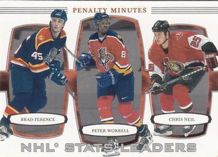 #375 Peter Worrell / Brad Ference / Chris Neil - Florida Panthers / Florida Panthers / Ottawa Senators - 2002-03 Be a Player First Edition Hockey