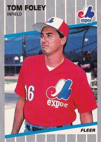 #375 Tom Foley - Montreal Expos - 1989 Fleer Baseball
