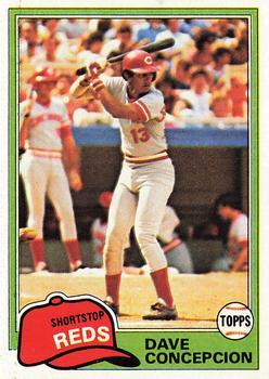 #375 Dave Concepcion - Cincinnati Reds - 1981 Topps Baseball