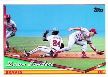 #375 Deion Sanders - Atlanta Braves - 1994 Topps Baseball