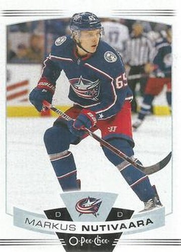 #375 Markus Nutivaara - Columbus Blue Jackets - 2019-20 O-Pee-Chee Hockey