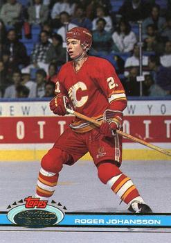 #375 Roger Johansson - Calgary Flames - 1991-92 Stadium Club Hockey